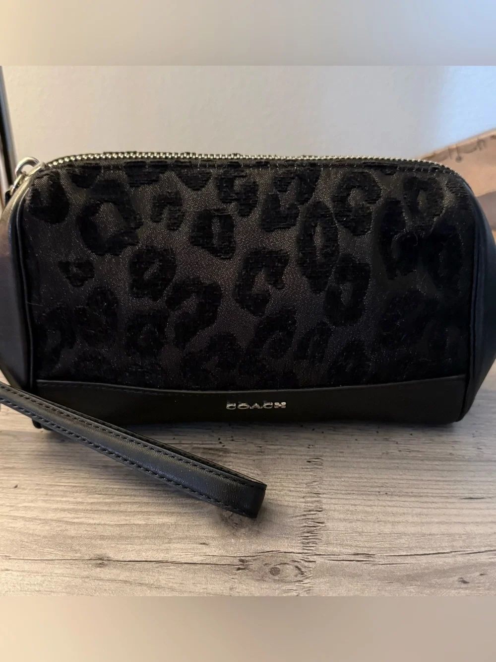 Coach Madison Ocelot Print Wristlet